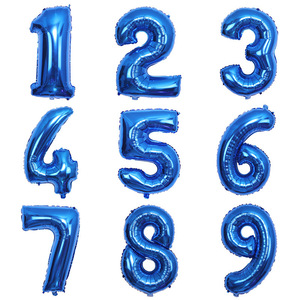 Ballons en aluminium numérotés de 0 à <span class=keywords><strong>9</strong></span>, 16, 32, 40 pouces, emballés individuellement, pour fête d'anniversaire - Product Image 5