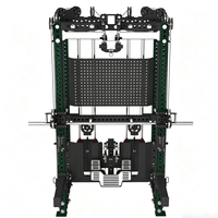Machine de musculation commerciale Smith Machine Power Cage avec poulies haute et basse, pour tirage vertical et rameur