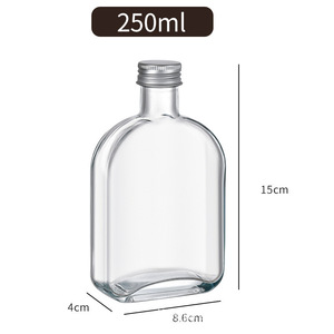 Botellas de Licor Cuadradas Pequeñas Ecológicas Directas de Fábrica, Impresión de Logotipo Personalizado, Sellado con Corcho para Embotellado de <span class=keywords><strong>Vino</strong></span> Casero - Product Image 4
