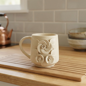 Ensemble de tasses à café et à thé en céramique écologiques de style américain avec soucoupe |   Fabriqué à la main pour la décoration intérieure, compatible lave-vaisselle et micro-ondes - Product Image 1