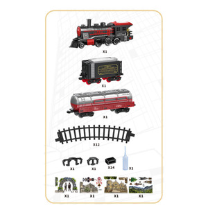 Tren de juguete pista de alta velocidad ferrocarril estacionamiento modelo niños niño tren de vapor eléctrico <span class=keywords><strong>regalo</strong></span> de Navidad - Product Image 5