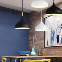 Lampe suspendue LED simple nordique E27 luminaires pour bureau à domicile salon cuisine café lampes suspendues