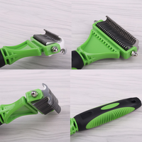 Accessoires pour animaux Chien Produits de toilettage éliminateur de poils d'animaux chat Brosse peigne double face pour chien
