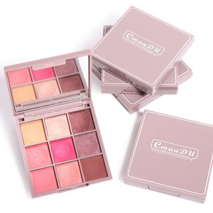 Maquillaje de sombra de ojos de 9 colores Kit de maquillaje de alto pigmento Paleta de sombras de ojos con purpurina mate Paleta de brillo impermeable. - Product Image 3