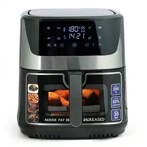 Newest 8l Air Fryer Without Oil Oven Led Touchscreen Electric Deep Fryer 1800w Nonstick Basket Kitchen Cooking Fry