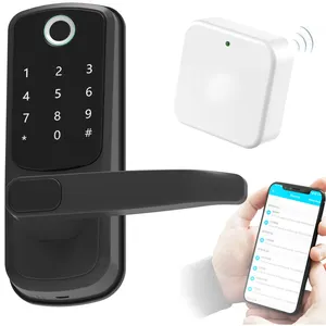 Remote Control APP Wifi Intelligent Keypad Security Code Fingerprint Door Handle Digital Door Lock