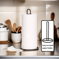 Support de rangement de comptoir pour serviettes en papier et en acier inoxydable, grande taille, pour cuisine, rangement et organisation