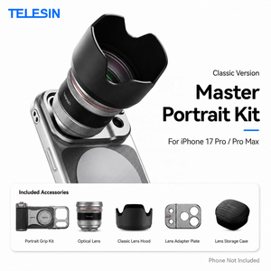 TELESIN Master Portre Fotoğrafçılığı Kiti, 17/18 Pro/Max 200mm Telefoto Lens Kamera Tutucu Manyetik Kablosuz Şarj - Product Image 1