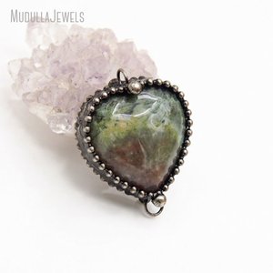 PM40846 piedra Natural océano jaspe corazón colgante brujería joyería Boho bohemio moda colgantes y dijes regalo encanto - Product Image 3
