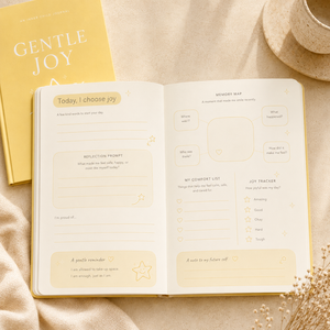 Diario Personalizado LABON Gentle Joy Inner Child, Diario Guiado de Mindfulness, Amor Propio, Bienestar, Tapa Dura Amarilla, Cuaderno de Creatividad - Product Image 2