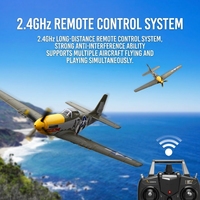 ARTLAND Avion de chasse P51D à moteur brushless transfrontalier avec télécommande Wi-Fi, modèle à aile fixe quatre canaux, chargeur inclus
