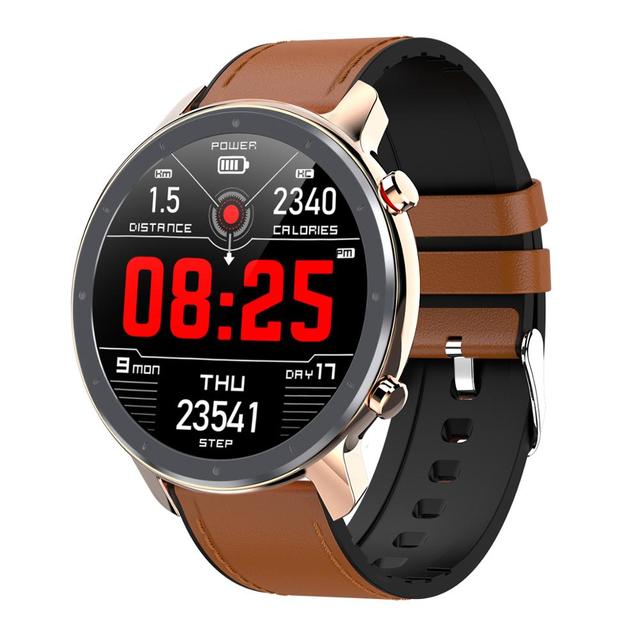 2020 New Arrivals Men's Women's L11 Sport Smartwatch Leather TFT Heart Rate Monitor Blood Pressure Reader Remote Control Music
