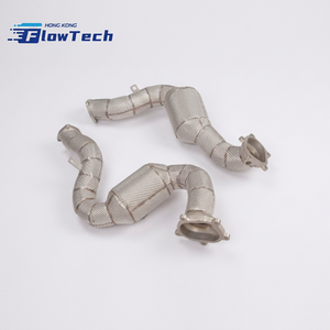 ท่อไอเสียแบบ High Flow สำหรับ Audi S8 A8 D4 4.0T 200 เซลล์ พร้อมแคทและแผ่นกันความร้อน - Product Image 2