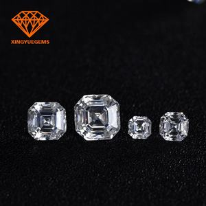 เพชรฟรีไฟร์ เติมเงินได้ เพชรทรงแฟนซี Asscher ขนาด 6.0 มม. 1 กะรัต เพชรโมอิสซาไนต์เม็ดเดี่ยว หินสังเคราะห์สำหรับทำเครื่องประดับ - Product Image 5