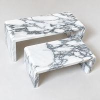 Présentoir en marbre naturel de qualité supérieure pour la vente en gros, support de table en marbre pour la présentation de produits, décoration de comptoir domestique, cadeau