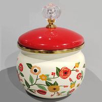 Bouteille d'assaisonnement en céramique résistante à la chaleur pour la maison, pot à sucre avec couvercle, pot à condiments, pot à huile de piment, pot de stockage de sel et d'épices avec couvercle en verre – Tout-en-un