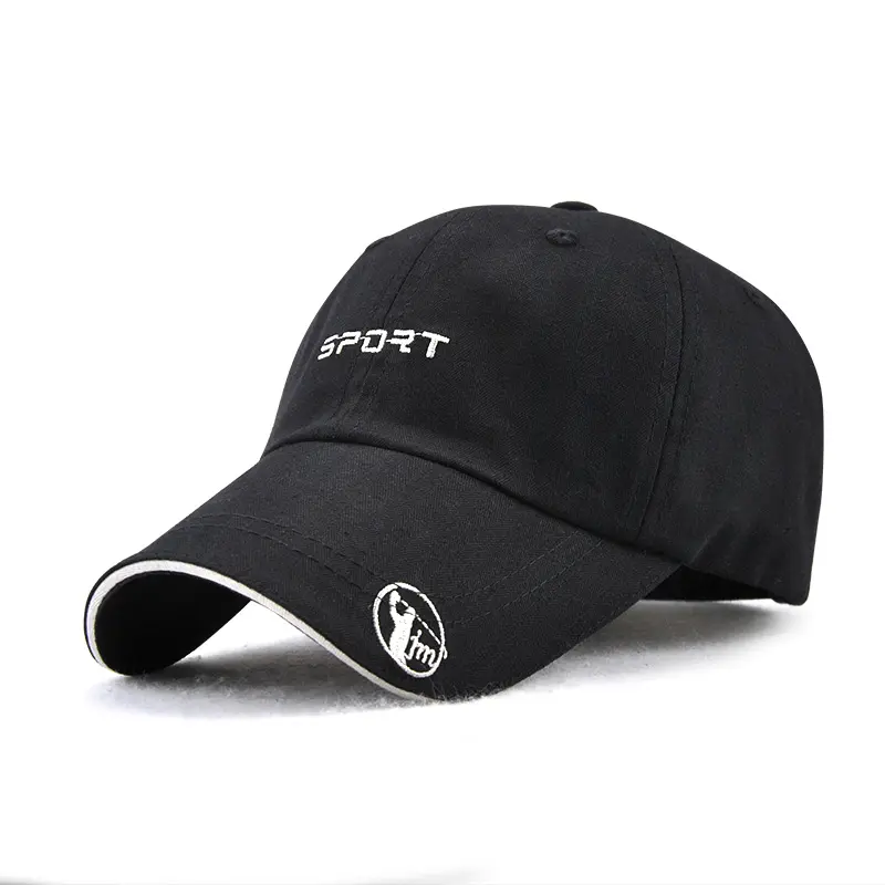 6パネルカスタムロゴスポーツ刺繍コットン野球帽OEM高品質