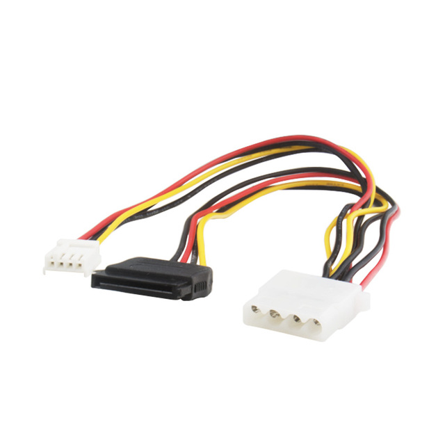 IDE 4PIN Molex to 15PIN SATA Power Cable 18AWG Serial ATA Hard Drive Extension Cable