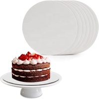 Planche à gâteau ronde et blanche de 12mm d'épaisseur de qualité alimentaire