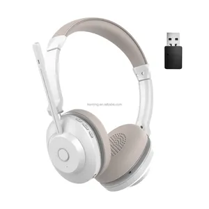 BT-882-DG ENCノイズキャンセリングワイヤレスBluetooth電話ヘッドセットヘッドフォン、45時間の通話時間カスタマイズロゴ付き