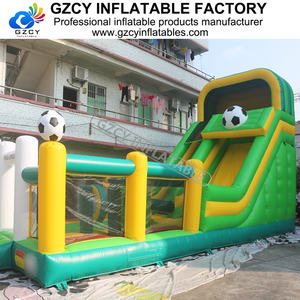 Grande structure gonflable à thème football en PVC, toboggan, qualité commerciale, château, fête pour enfants, installation facile, <span class=keywords><strong>Europe</strong></span>, États-Unis - Product Image 4