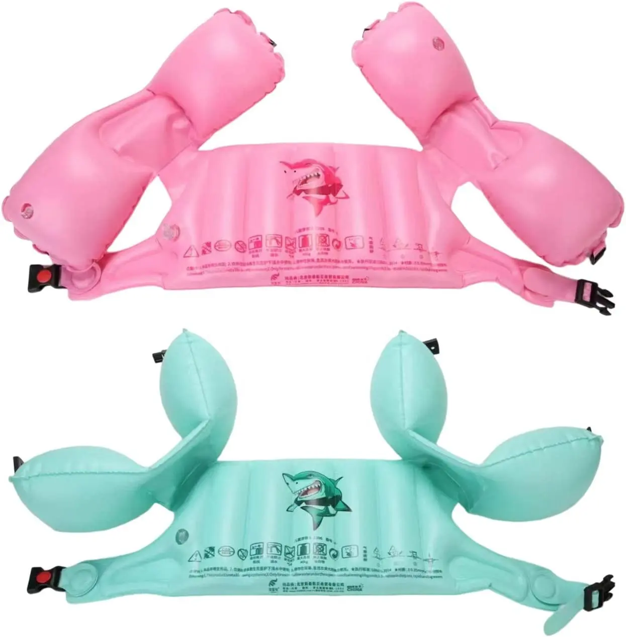 Trẻ Em Sang Trọng Cuộc Sống Áo Khoác Bơi Giảng Viên Cánh Tay Ban Nhạc Nhẫn Phao Và Bơi Vest Cho Trẻ Em Inflatable Cá Mập Chàng Trai Cô Gái Bơi Vest