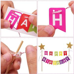 ธงสปริงสำหรับตกแต่งงานปาร์ตี้,ธง<span class=keywords><strong>ดึง</strong></span>วัน<span class=keywords><strong>เกิด</strong></span>สีม่วงฟิล์มอลูมิเนียมธงเค้กบอลลูนตกแต่งป้อมเกมเปิดเทอม - Product Image 4