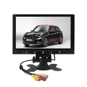 DC24V电视显示器液晶显示器，用于汽车2CH av输入800x480 Pixelas总线9英寸便携式16:9平方屏幕桌面黑屏，黑色TN