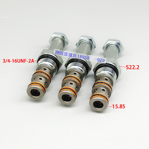 Vanne à cartouche filetée hydraulique LSV08-230, taille de port 3/4 po, électrovanne à deux positions et trois voies pour fluide huileux - Product Image 1