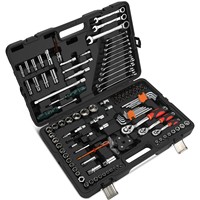 Jeu de douilles à cliquet en matériau Cr-V, kit d'outils à main personnalisable OEM avec boîte pour la réparation automobile