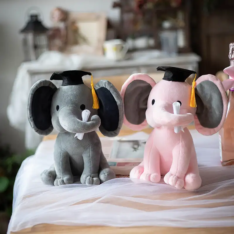 Горячая Распродажа, градиентный подарок, слон, плюшевая игрушка, большие уши, серый, розовый, слон на выпускной, мягкая плюшевая игрушка