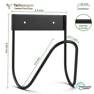 Black Iron Eye Slip <b>Hook</b> For Concrete Wooden Brick Wall Mounting Industrial Design - Product Image 6