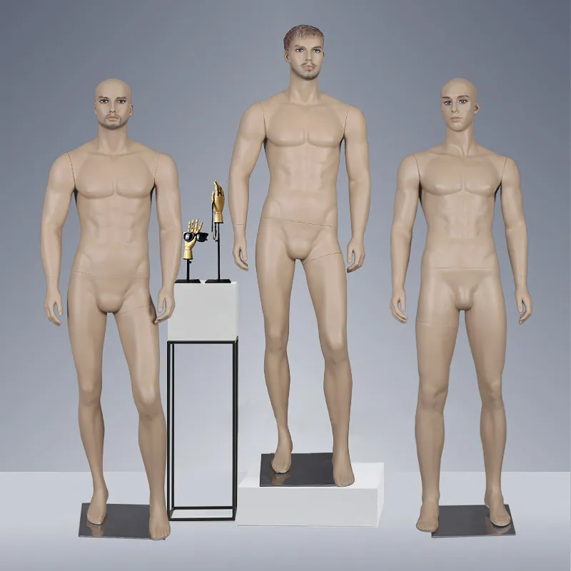 Fashion Window Display Dummy Realistic Skin Mannequin Male Full Body Mannequin Men Adult Realistic Male Mannequin Fiberglass