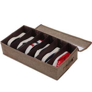 Boîte de rangement pour chaussures anti-poussière Boîte de rangement pour fond de lit non tissé de grande capacité Boîte de rangement polyvalente - Product Image 4