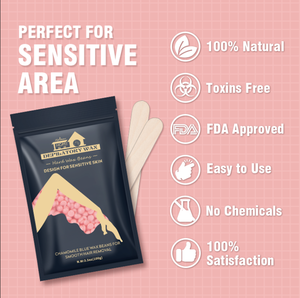 Cera Depilatoria Dura Orgánica de Cera de Abeja de Grado Spa con Prueba Gratuita para Piel Sensible del Rostro y Zonas Íntimas, Paquete Grande de 2.5LB - Product Image 6