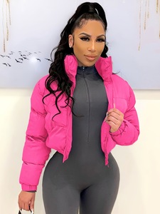 Meilleures ventes automne/hiver pour femmes : vestes courtes en coton pour femmes de style européen et américain - Product Image 5
