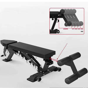 <span class=keywords><strong>Banc</strong></span> de musculation réglable avec accessoire pour soulevé de cuisse, <span class=keywords><strong>banc</strong></span> d'entraînement multifonction pliable, inclinable et déclinable pour le fitness - Product Image 4