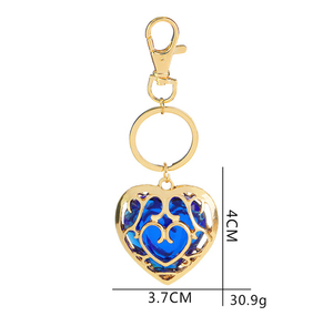 Portachiavi ZRM Vintage in Lega di Zinco, Gioielli alla Moda, Ciondolo Cuore Blu e Rosso Ispirato a The Legend <span class=keywords><strong>of</strong></span> Zelda, per Coppie, Donne e Uomini - Product Image 6