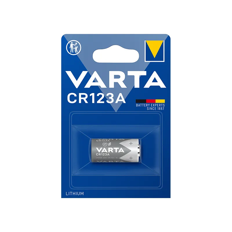 Baterias primárias de lítio varta cr123/cr123a, 3v/1430mah cr17345 em bolhas (1)