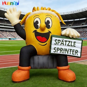 Mascotte gonflable personnalisée, poupée gonflable géante pour événements, personnage publicitaire en cheveux bouclés dorés pour affichage - Product Image 1