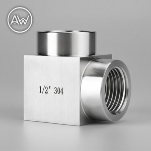 Coude en acier inoxydable 1/2 pouce 304, raccord de tuyauterie à filetage interne pour l'eau, l'huile et l'aération - Product Image 1