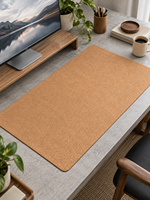 Tapis de bureau en liège pour joueurs, configuration PC, tapis de table naturel antidérapant, imperméable, grand tapis de souris pour salle de jeu