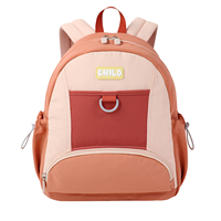 Mochila de Nailon para Niños, Diseño Multicolor con Paneles, Respaldo Suave, Bolsillos Delanteros y Laterales, Resistente, 20-36L, Unisex, para Uso Diario