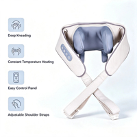 Set Hadiah Alat Pijat Otot Trapezius Elektrik, Selendang Pijat Portabel Getaran Jaringan Dalam, Pijat Shiatsu untuk Leher dan Punggung