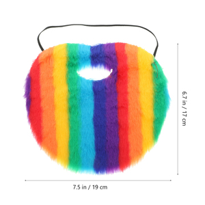 Đảng giả vải sống động như thật râu nhân tạo thực tế bên cầu vồng vui giả ria mép - Product Image 3