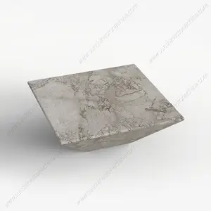 Popular Home Furniture Design Coffee Table Angled Base Square Top Living Room Grey Marble Coffee Table