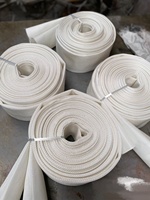 Tuyau d'incendie haute pression 16 bars en toile polyester PVC blanc, tube épais de 3 pouces, 20m, durable