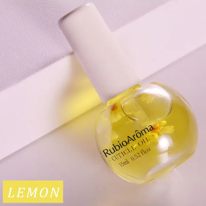 Rubioaroma-aceite de cutícula con flores secas, líquido nutritivo, aromático, marca privada