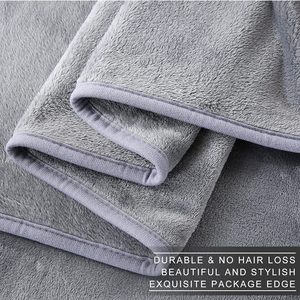 Plain Dyed Super Soft Big Queen Size Soft Blanket Warm Blanket Winter Fall <strong>Throw</strong> Fleece Blanket Flannel <strong>Throws</strong> - Product Image 5