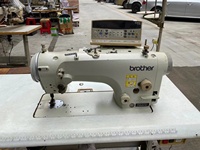 Machine à coudre zigzag industrielle Brother Z-8550A à aiguille simple, informatisée et à entraînement direct, d'occasion